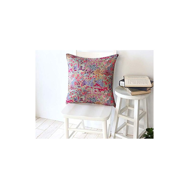 DDintex Floret LONDON Cushion Cover Alice's Garden Turquoise 45x45cm [With