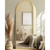 Coomily Full-Length Floor Mirror with Stand, 71"x28" Arched Style Full