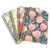 AIMALL 4-Pack A5 Loose-Leaf Floral Notebooks, Small Fresh Coil Notebooks