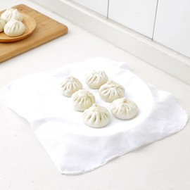 DayCount Food Safe 100% Cotton Steamer Liner, Steaming For Baking Bread Dumplings, Baozi Cloth 12.6'', Pack of 5