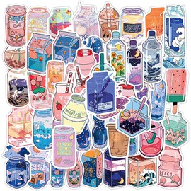 150 Pcs Kawaii Food Stickers，Cute Drink Stickers Personalize Laptop Scrapbook Stickers for Water Bottle，Skateboard，Snowboard，Stickers for kids，Teens