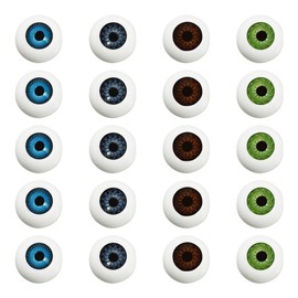 pson 20PCS 20mm Plastic Half Round Eyeballs, Plastic Doll Eyes Eyeball, Colorful Acrylic Eyes for DIY Accessories, Craft, Doll