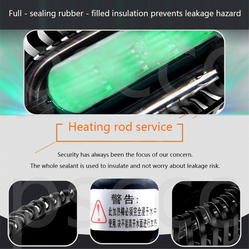 Submersible Aquarium Heater Fish Tank LED External Thermostat Quartz Heating
