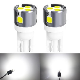 Fulanmi T10 LED Bulbs for Vehicle Map Light 168 194 175 W5W 6-SMD 3030 Chipsets 6000K Super White for License Plate Light Dome Door Courtesy Indicator Side Marker Trunk Lights, Pack of 2 (White)
