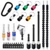 HSEAMALL 25PCS Drill Bit Extension Set，105° Angle Screwdriver Attachment Hex