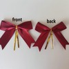 Micomon 50pcs 3-1/2" Burgundy Twist Ties Satin Wine Color Bows