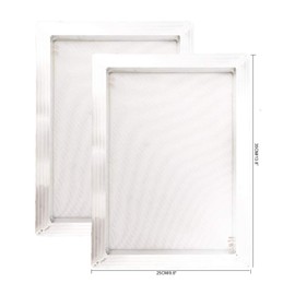 2 Pack Aluminum Silk Screen Printing Screens 25 * 35 CM Frame-110 White Mesh