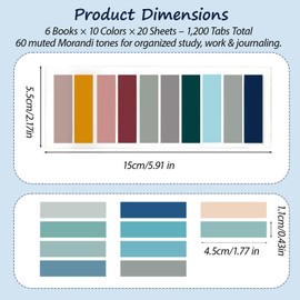 Writable Transparent Sticky Index Tabs – Morandi Color Page Markers & Label Stickers for Notes, Books, Files, and Organization