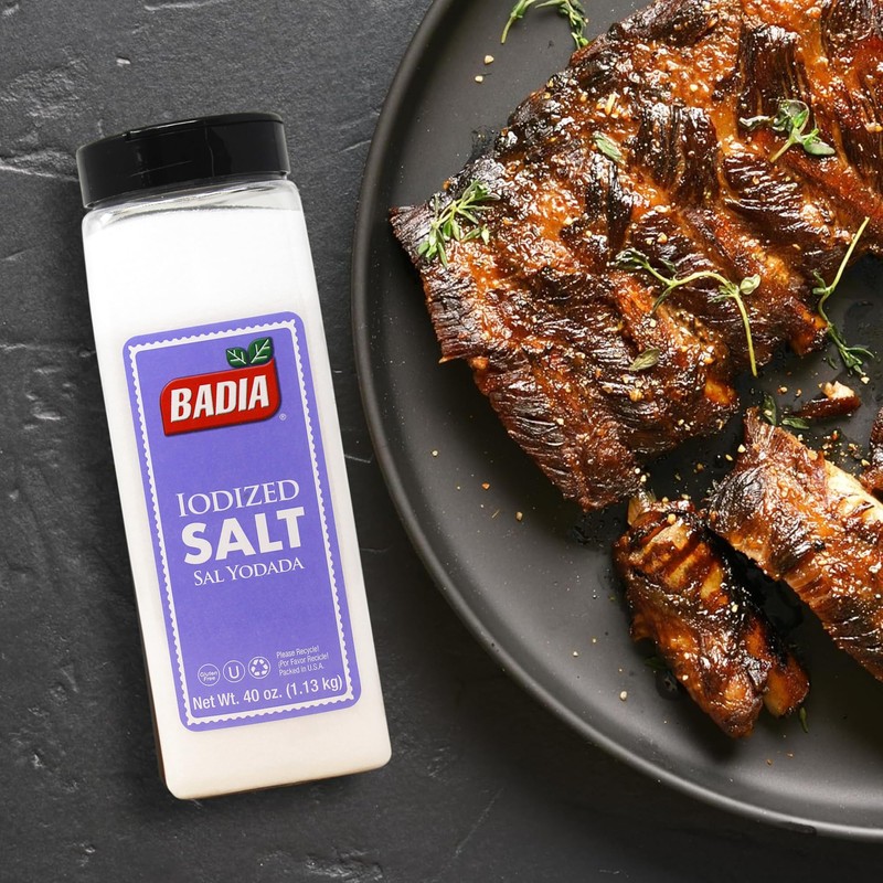 Badia Iodized Salt, 40 oz – Essential Kitchen Salt for