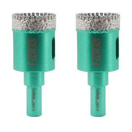 Diamond Tile Core Drill Bits - FACHLICH 28MM 2pcs Triangular Shank Diamond Hole Saw Bits for Porcelain Ceramic Tile Granite Marble