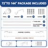 BRIOFOX White Curtain Rods for Windows 72 to 144 Inch(6-12ft)