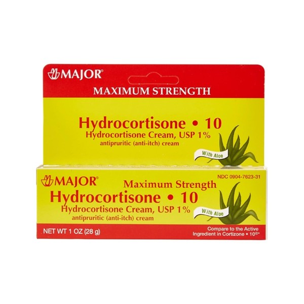 ( 3 Pack ) MAJOR HYDROCORTISONE 1% CREAM W/ALOE HYDROCORTISONE-1% White 28 GM UPC 309047623310