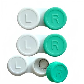 AITIME Contact Lens Case for Travel,Leak Proof, PP Material, Left and Right Contact Lens Holder Container Box fit Hard and Soft Lens, Contact Lens Soak Storage Kit for Home,Pack of 3