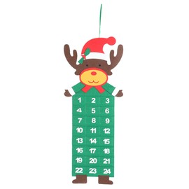Christmas Themed Cute Felt Countdown Calendar Xmas Home Hanging DecorationElk