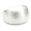 Vinani Women 'S Ring Simple Curved Matt 925 Sterling Silver