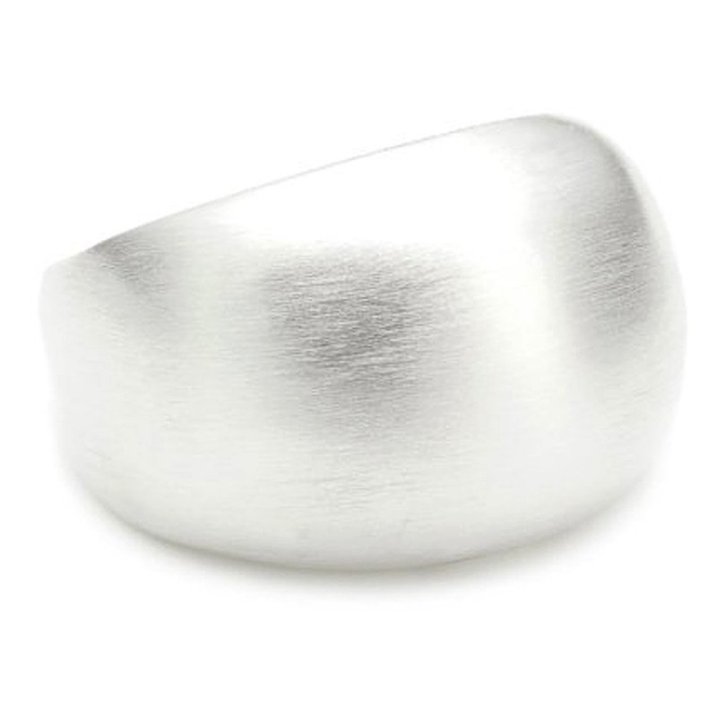 Vinani Women 'S Ring Simple Curved Matt 925 Sterling Silver