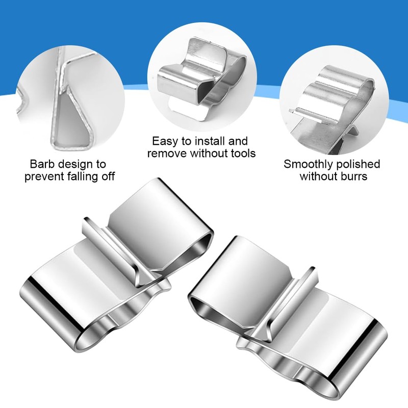 Stainless Steel Solar Cable Clip Photovoltaic Cable Clips Trailer Frame