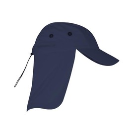 BLUECHOLON Hochsichtbare Kappe für Trekking, Wandern und Bergsteigen, Nacken- und Nackenschutz, verstellbarer Verschluss für Damen und Herren., marineblau, 58/60 cm