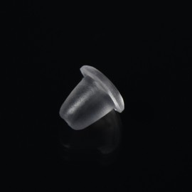 EBOOT Plastic Earring Posts and Backs Clear Earring Pins Ear Safety Backs Earnuts Earring Findings, Total 400 Pairs