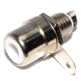 kenable Phono RCA Chassis Female Socket Solder Panel Mount End White [10 Pack]