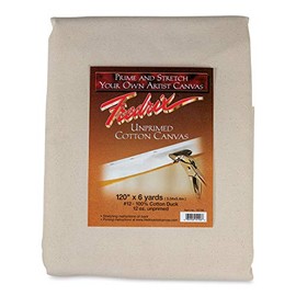 Fredrix Unprimed Heavy Weight Cotton Canvas -- Style 548 120 in. x 6 yd. folded