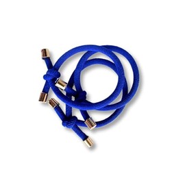 Knotted Hair Tie, Elastic Cord Design (Cobalt Blue)