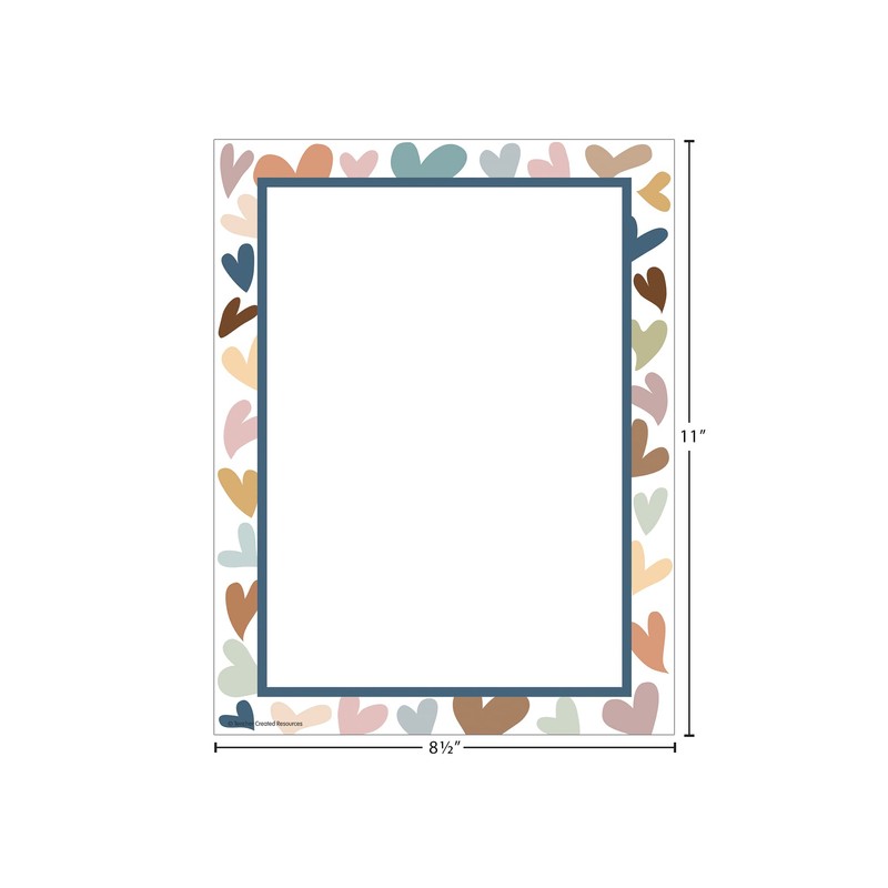 Everyone is Welcome Hearts Computer Paper