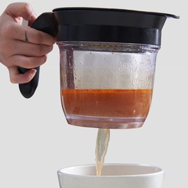 Gravy Fat Separator with Bottom Release, Gravy Separator Fat Separator Cup Grease Strainer for Cooking Gravy, Soups, Stew, Oil Separator