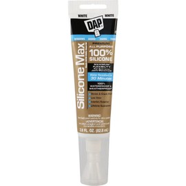 DAP Silicone Max All Purpose Sealant, White, 2.8 Oz (7079808796)