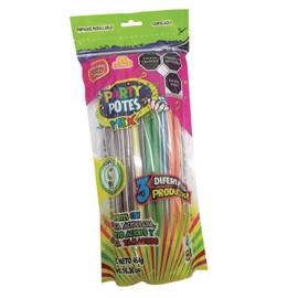 Party Potes Mix con 48 piezas, Popotes Surtidos con deliciosos sabores frutales y tamarindo, Las Delicias.