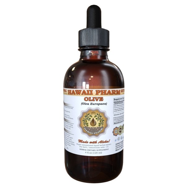 HawaiiPharm Olive (Olea europaea) Liquid Extract, Tincture, Herbal Supplement, Made in USA, 2 fl.oz