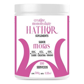 Creatina Monohidratada 500g Hathor En Polvo Sabores Moras                                                                                             