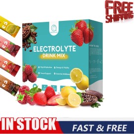 BBEEAAUU Hydration Multiplier Electrolyte Drink Mix White Peach 16 packets 4 mixed fruit