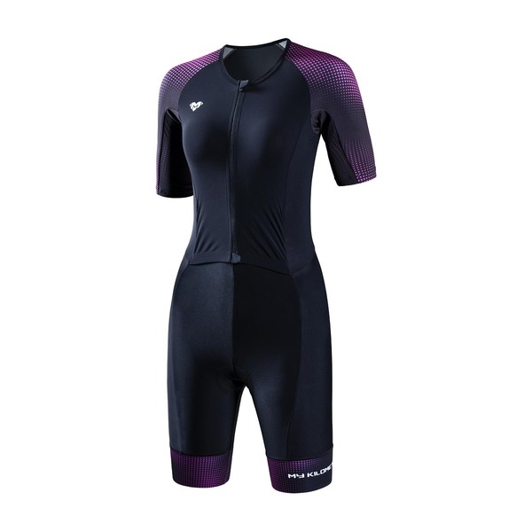 MY KILOMETRE Women's Triathlon Suit – Quick-Drying Sleeved One-Piece Tri