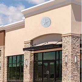 Round Texas Star Precast Stone Wall Medallion. Outdoor Fireplace Concrete Plaque. 14" Diameter. Architectural Ornament. Outdoor Kitchen & Poolhouse Decor. Commercial Building Accent. Garden Stone.