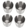 4pcs 304 Stainless Steel Cup Double Layer Insulated Thickened Cup