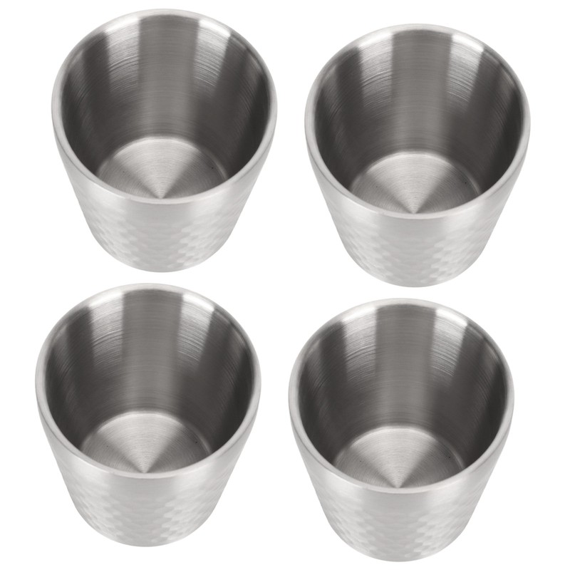 4pcs 304 Stainless Steel Cup Double Layer Insulated Thickened Cup