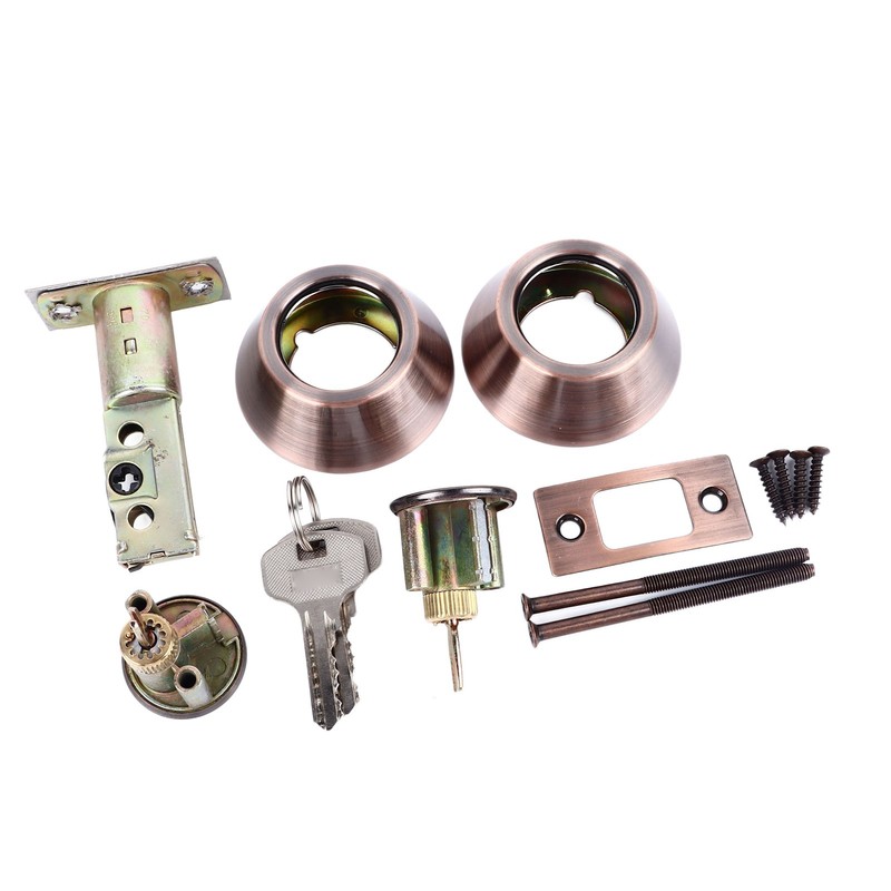 Door Knob Lock Universal Protection Entrance Keyed Double Side Interior