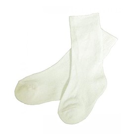 Little Things Mean A Lot Calcetines de nailon para ocasiones especiales para niños, Nailon/longitud a la rodilla, básico, blanco perla (blanco roto), 0-3 meses