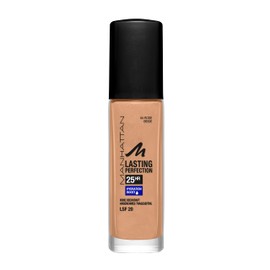 Manhattan Lasting Perfection 25 Stunden Make up, Rose Beige 64, feuchtigkeitsspendende Foundation, langanhaltend, hohe Deckkraft, für einen makellosen Teint, 30 ml