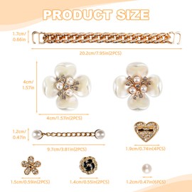 WrteEase 20PCS Bling Croc Charms - Flower Pearl & Bracelet Wristbands - Sparkling Shoe Decoration Accessories for DIY, Birthday Party Gifts, and Shoe Customization