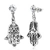 Autiga Helix Ear Piercing Stud 925 Silver Tragus Hamsa Hand