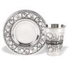 Zion Judaica Passover Stainless Steel Kiddush Cup Set with Laser