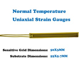 Strain Gauge, Cuidr 120ohm 50AA Foil Resistance Strain Gauge Used in Material, Industry or Science Experiment for Load Cell Pressure Resistance (2 Pack)