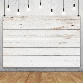 Xiaoterna 7x5ft Wooden Board Backdrop Rustic White Grey Wooden Board Photography Background Wooden Wall Backdrop Party Decorations Suppliers Kids Adults Portrait Photo Shoot Studio Props