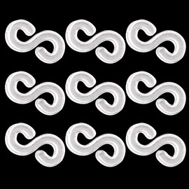 Tegg Loom Band Clips 200 PCS Clear Plastic S Clips Rubber Band Clips for DIY Bracelet Making