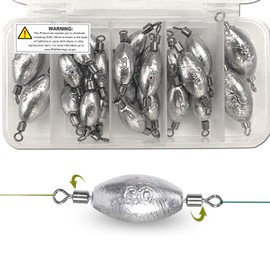 Trolling Fishing Wights with Swivels Inline Egg Sinker Assortment for Saltwater Fishing,Heavy