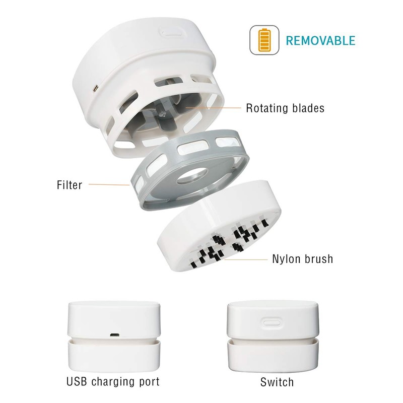 Surplex Mini Table Vacuum Cleaner, High Suction Power Dust Cleaner,