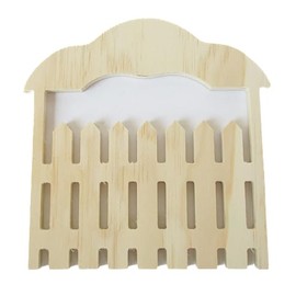 Unfinished Wood Barn Door - Mini Gate for Dollhouses, Dioramas, Miniature Crafts - 6.8 x 6.75 Inches, Small, Brown