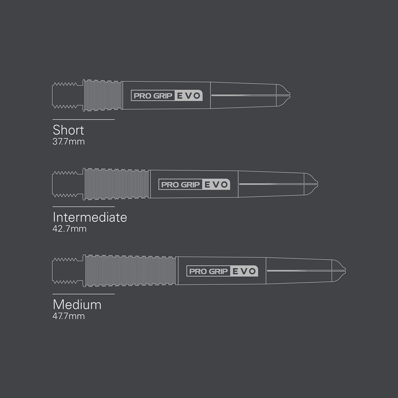 Target Darts Gold Pro Grip Evo Aluminium Dart Shafts Short